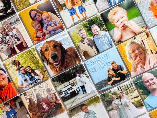SET OF (9) CUSTOM PHOTO MAGNETS