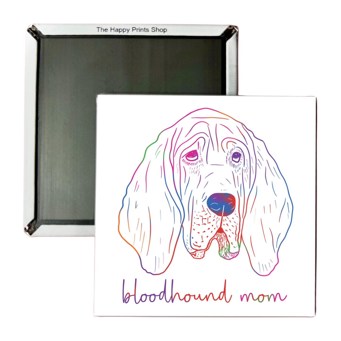 BLOODHOUND MOM 2X2 MAGNET