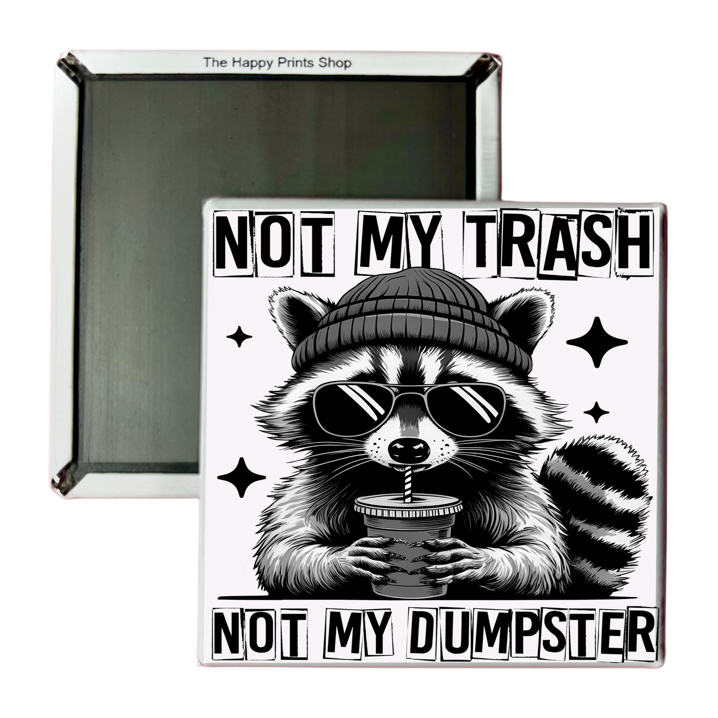 NOT MY TRASH, NOT MY DUMPSTER 2X2 MAGNET