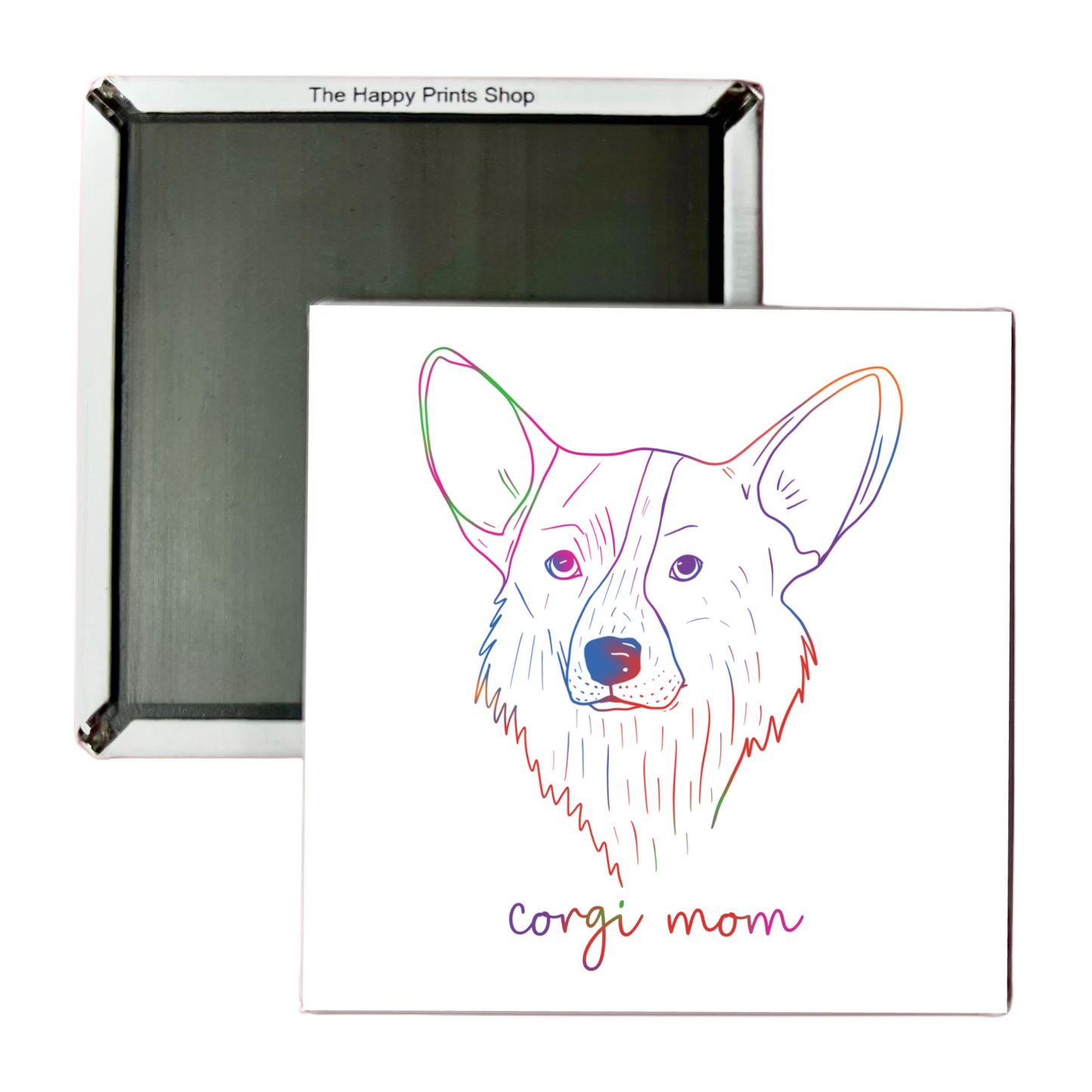 CORGI MOM 2X2 MAGNET