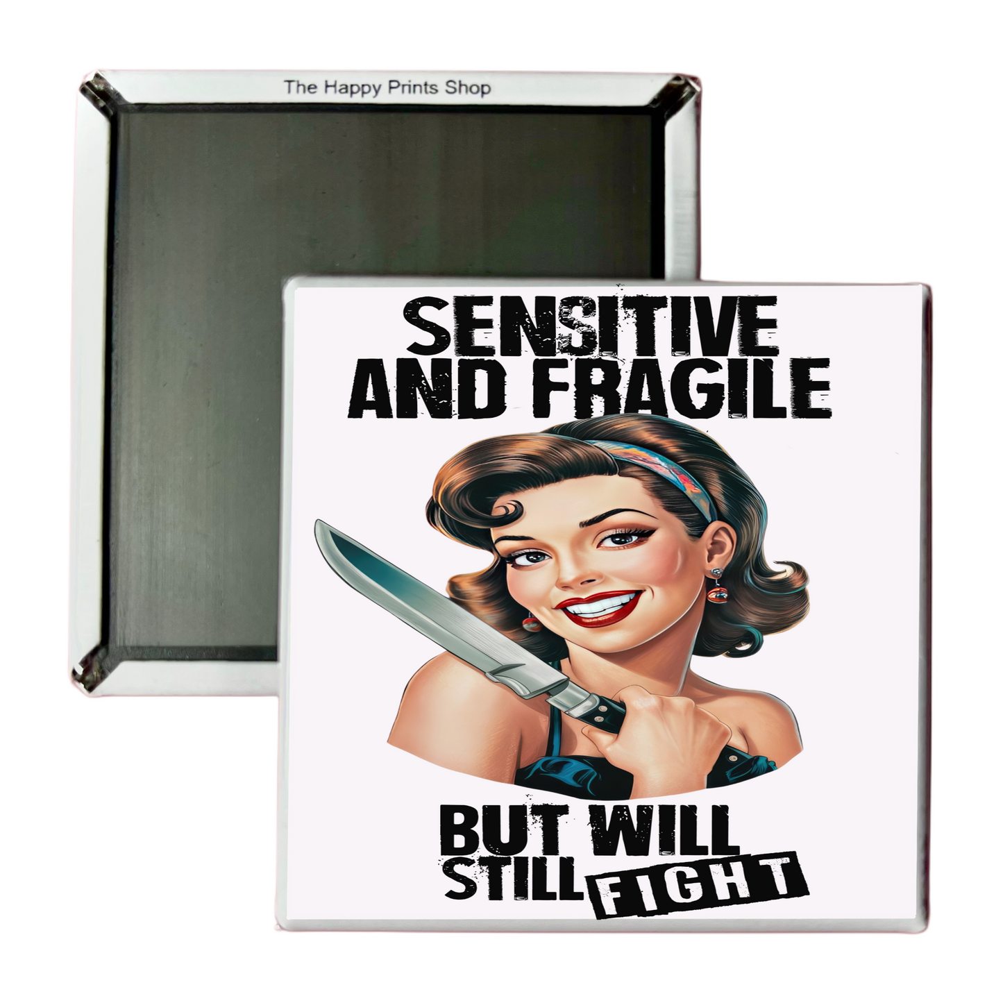 SENSITIVE AND FRAGILE 2X2 MAGNET