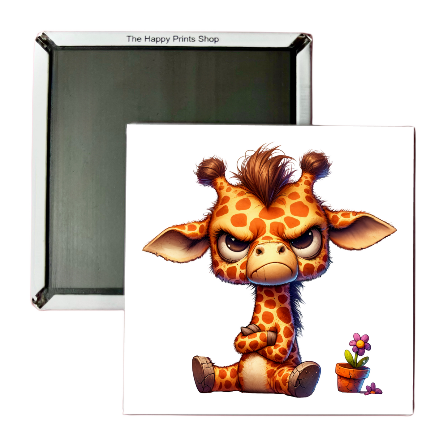 GRUMPY GIRAFFE 2X2 MAGNET