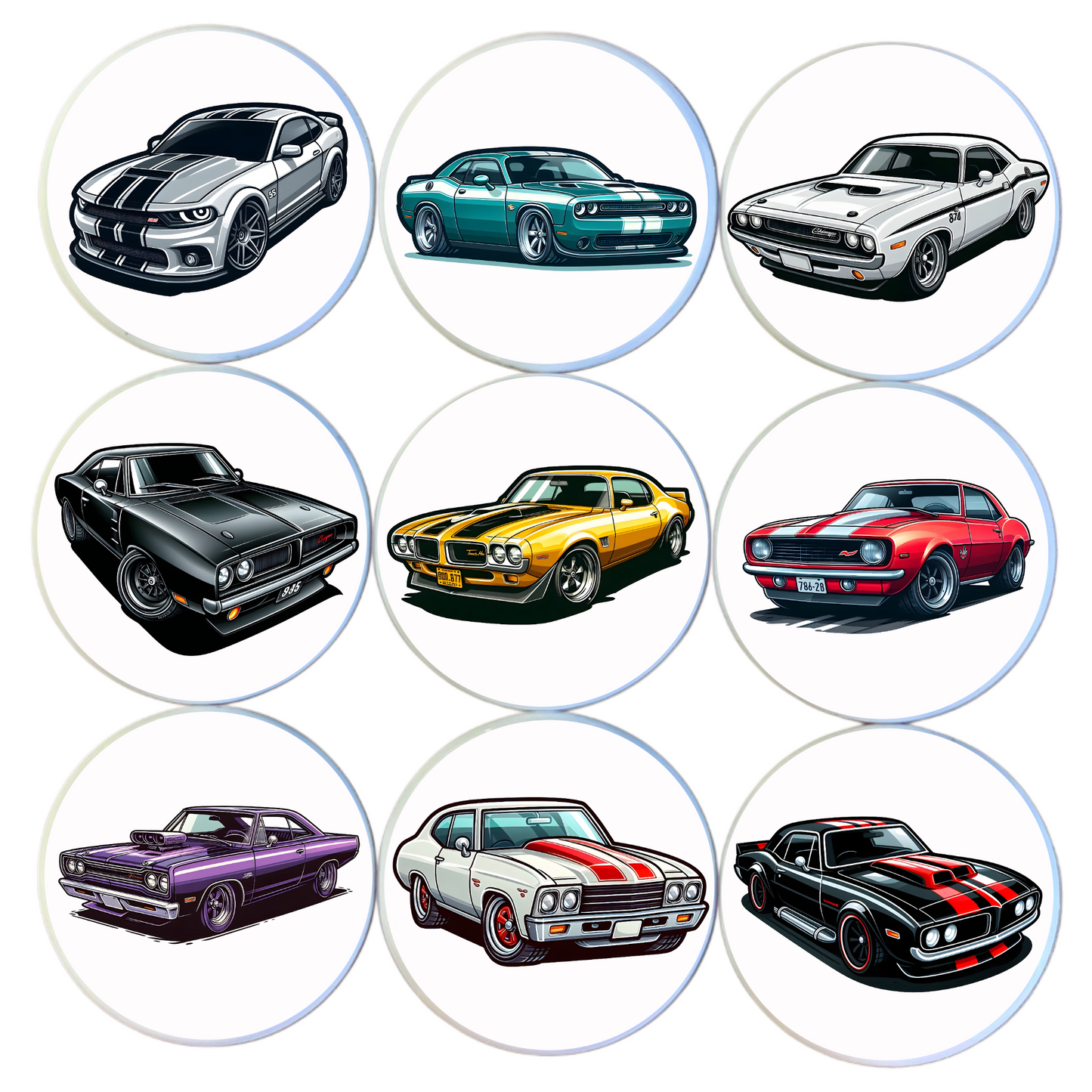 Muscle Car Mini Magnets