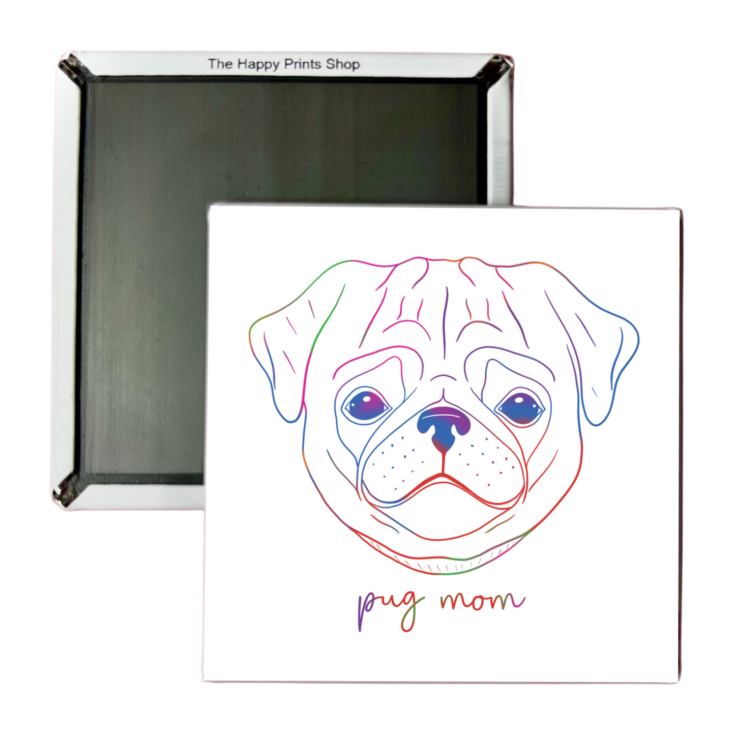 PUG MOM 2X2 MAGNET