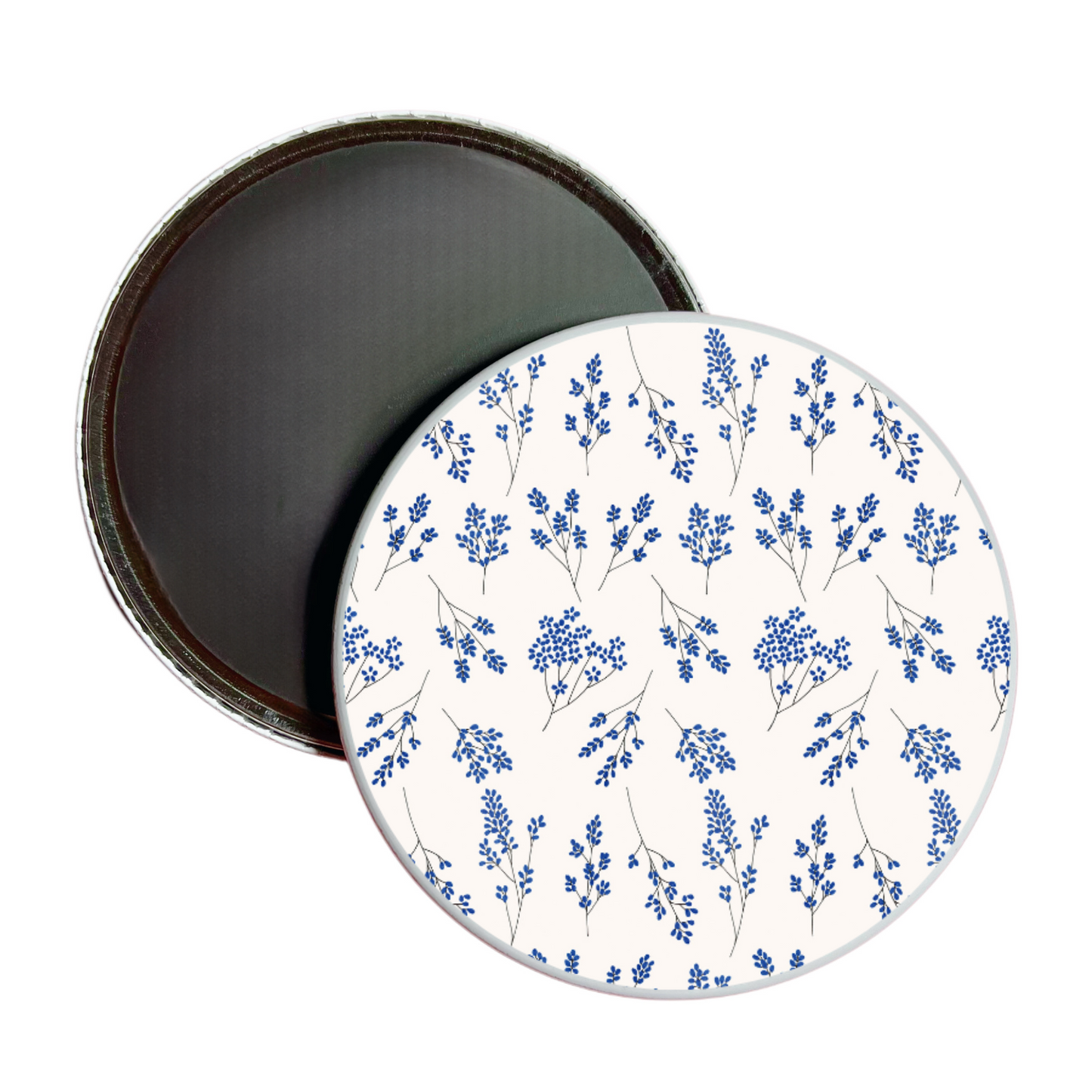 Blue Floral Jumbo Magnet