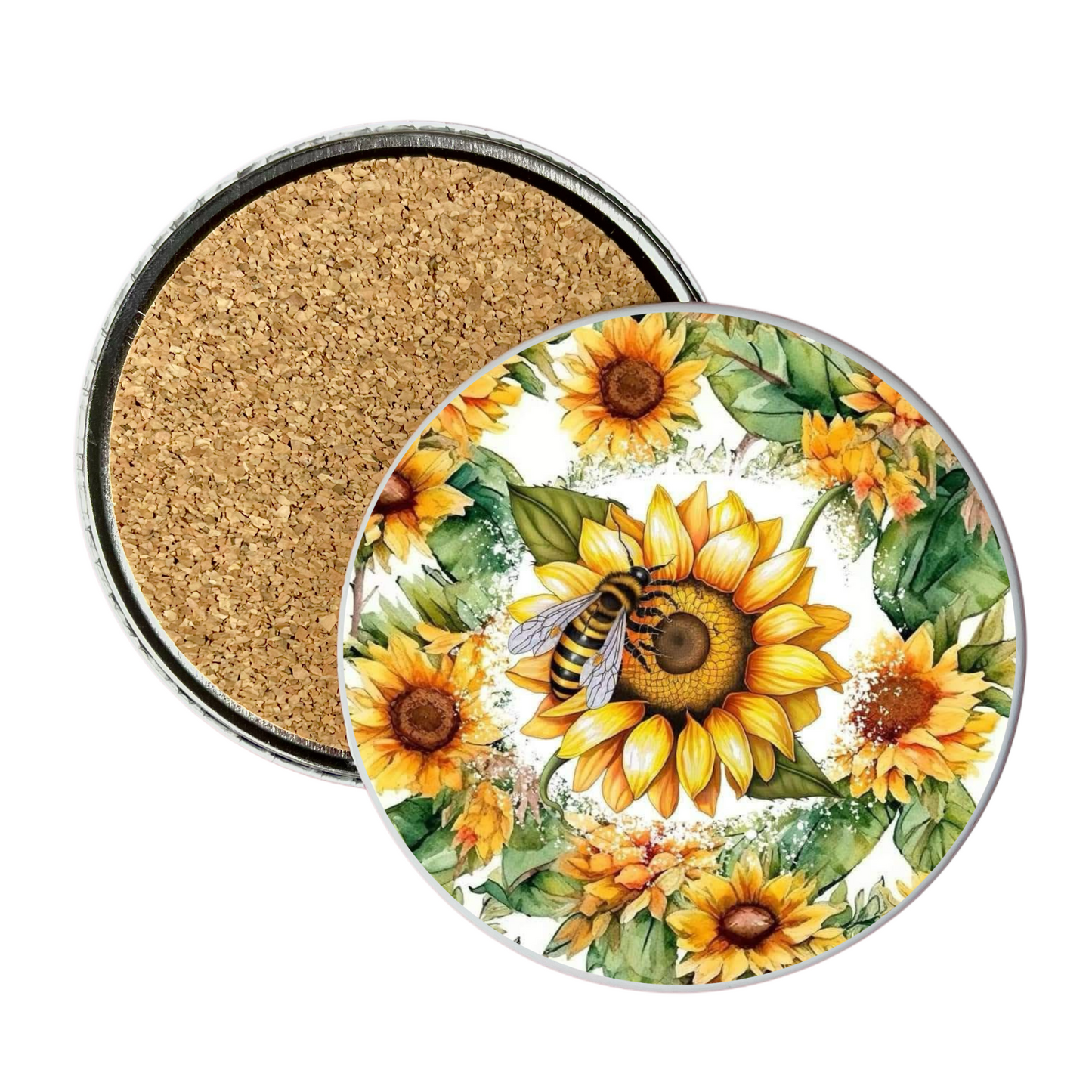 BEE AND SUNFLOWER COASTER