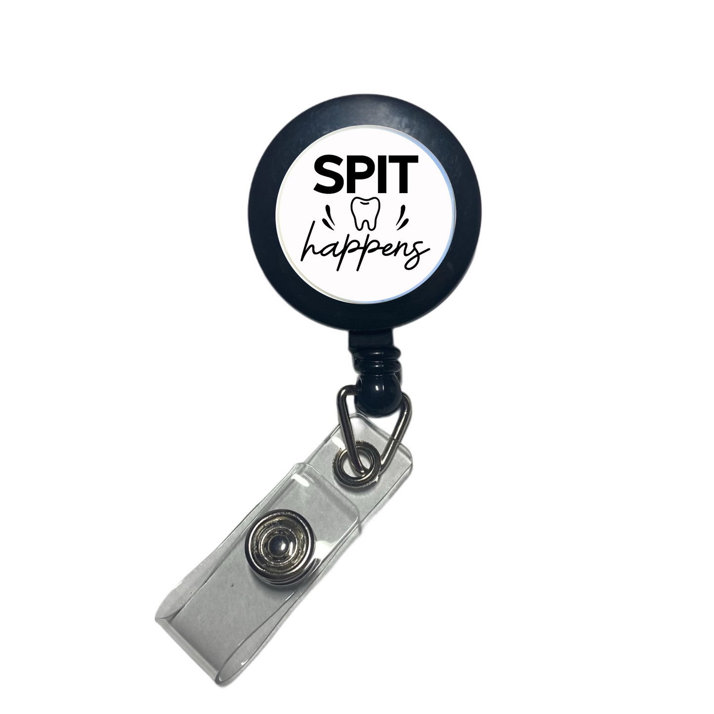 SPIT HAPPENS BADGE REEL