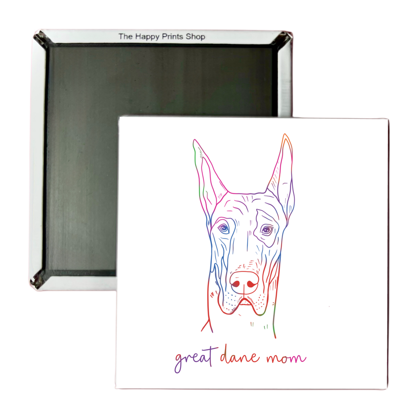 GREAT DANE MOM 2X2 MAGNET