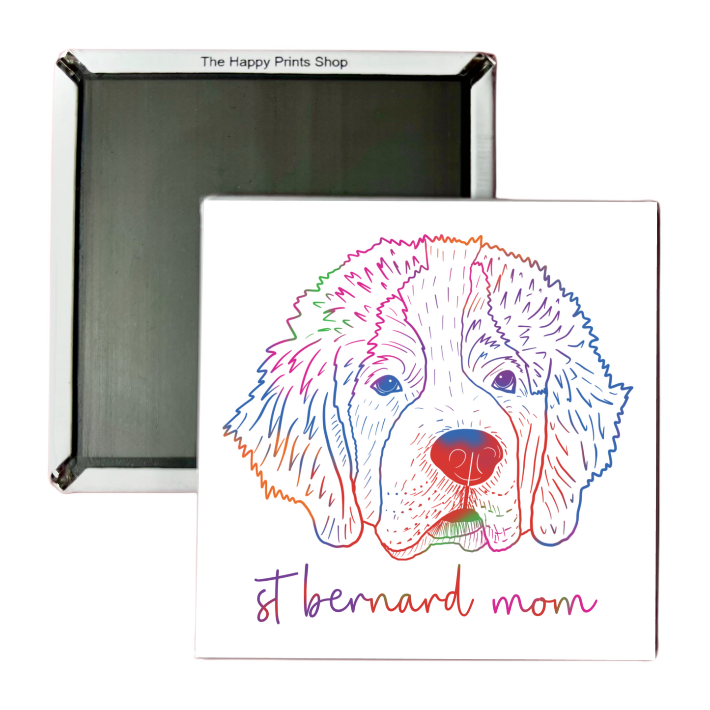 ST BERNARD MOM 2X2 MAGNET