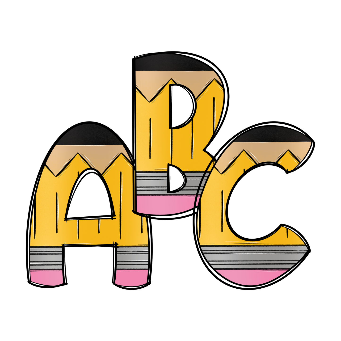 Pencil Alphabet Magnets