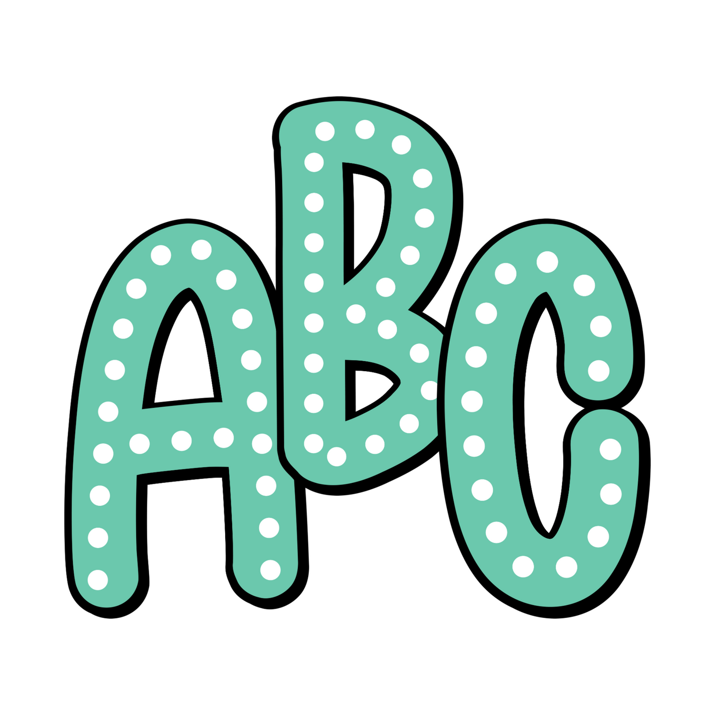 Turquoise Alphabet Magnets