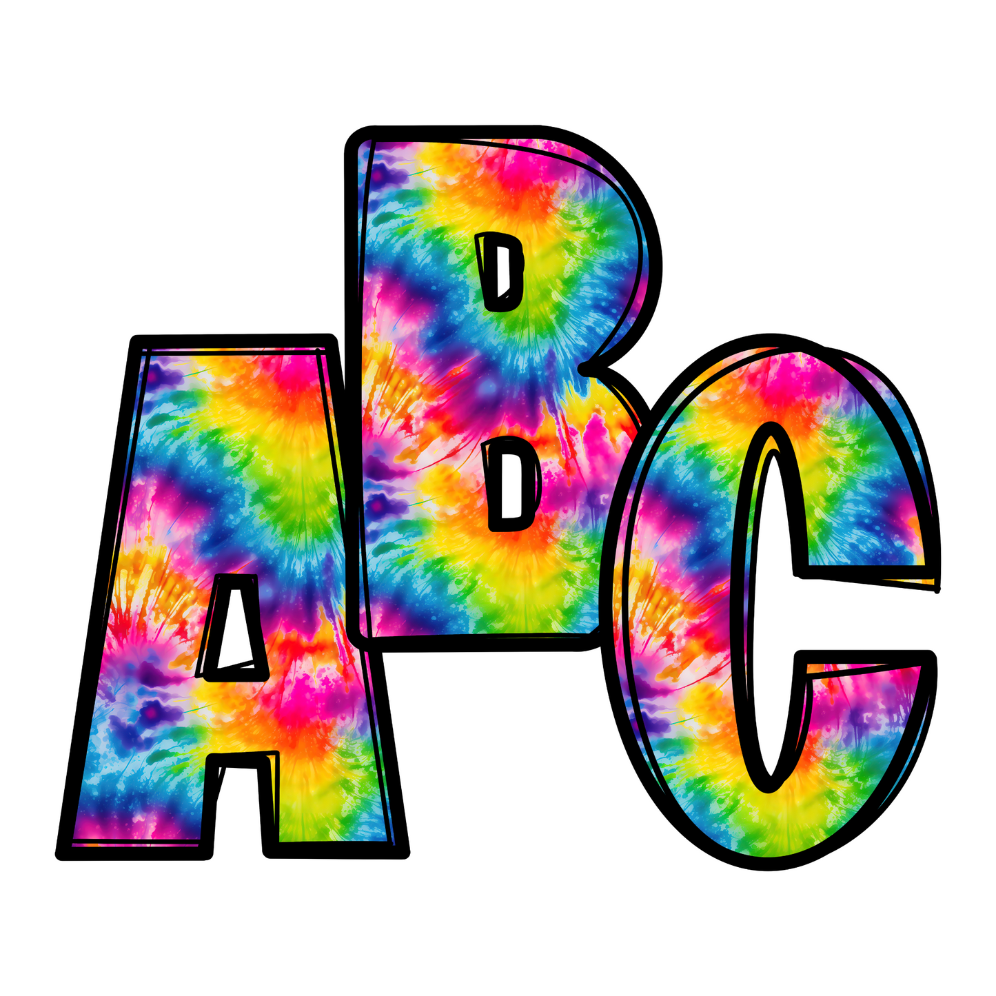 Tie-Dye Alphabet Magnets