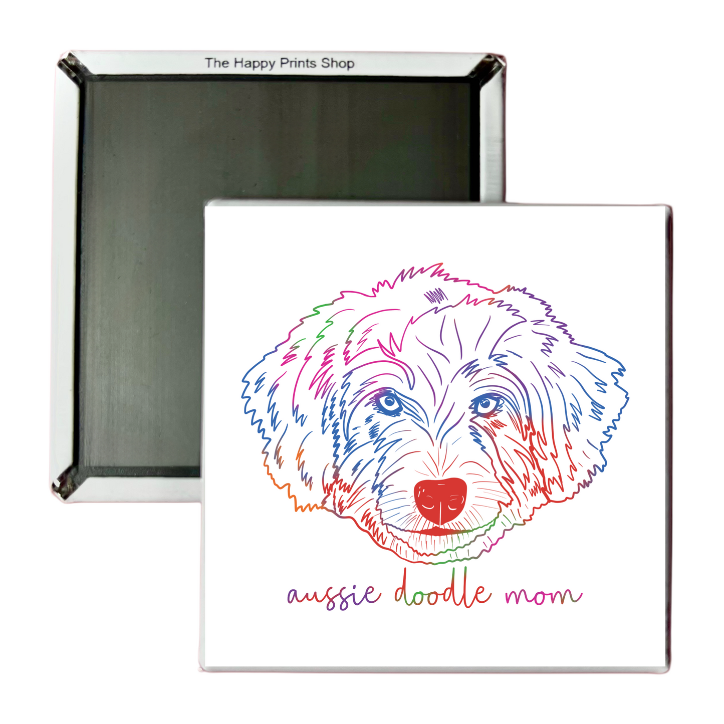 AUSSIE DOODLE MOM 2X2 MAGNET