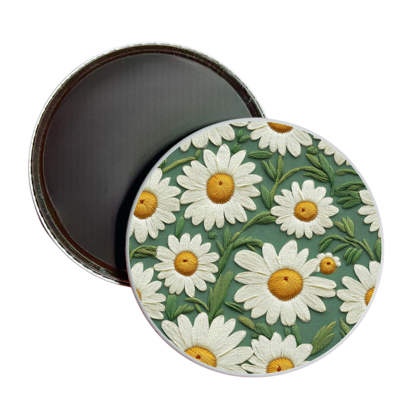 Embroidered Daisy Jumbo Magnet