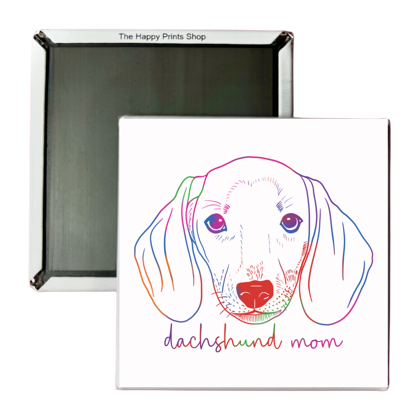 DACHSHUND MOM 2X2 MAGNET