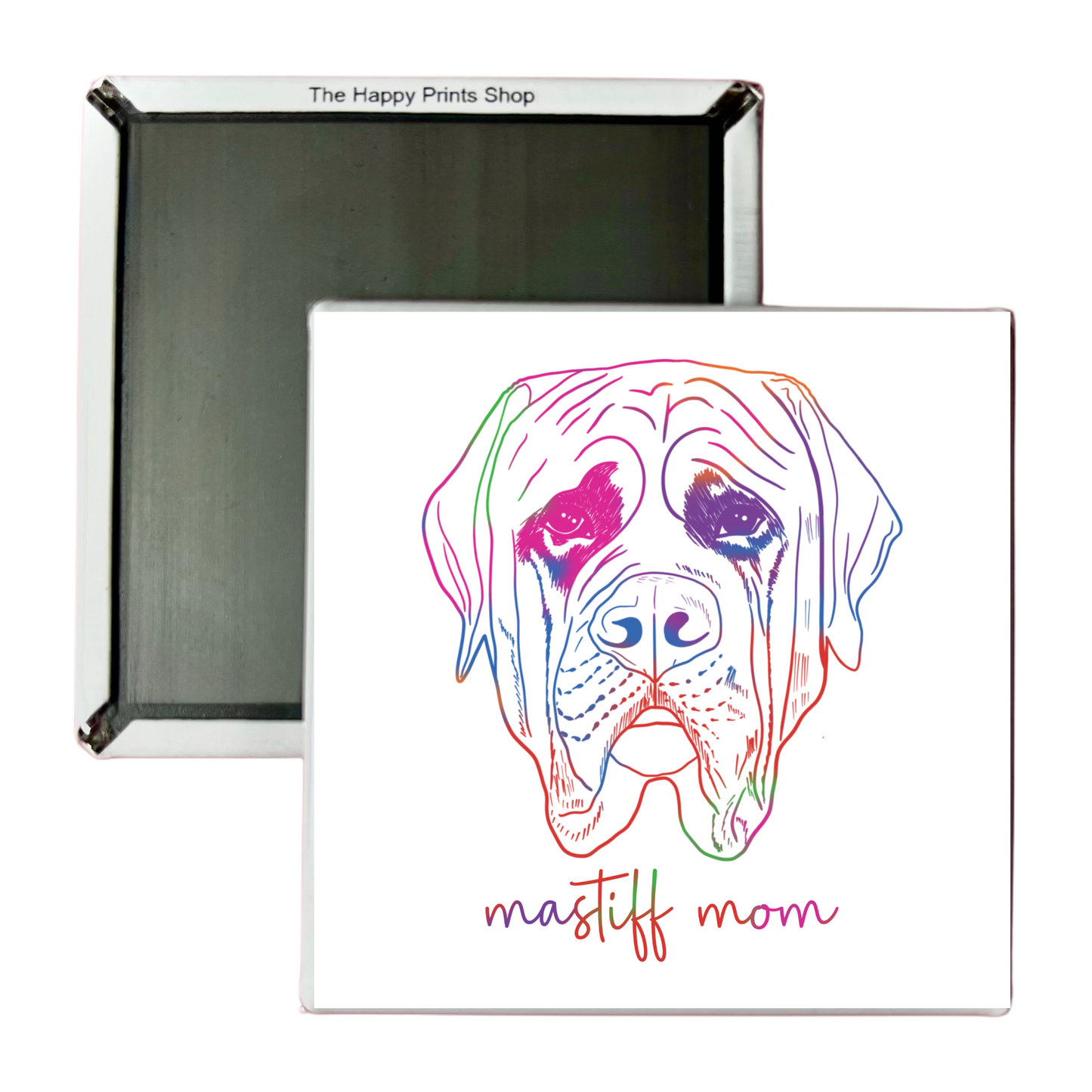MASTIFF MOM 2X2 MAGNET