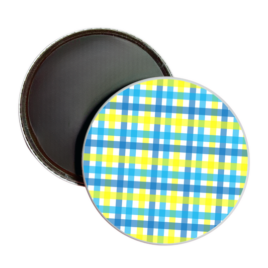 Spring Plaid Jumbo Magnet