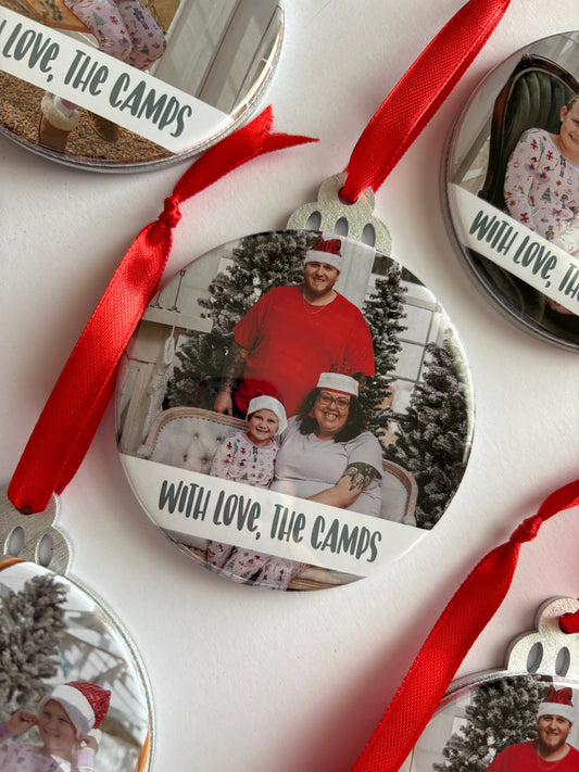 SINGLE CUSTOM PHOTO ORNAMENT