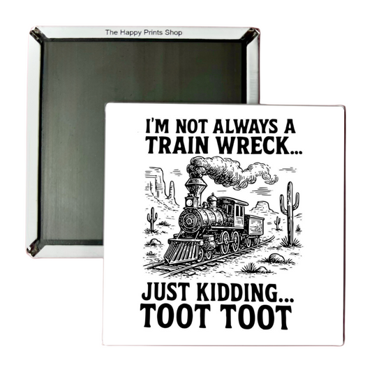 TRAIN WRECK MAGNET