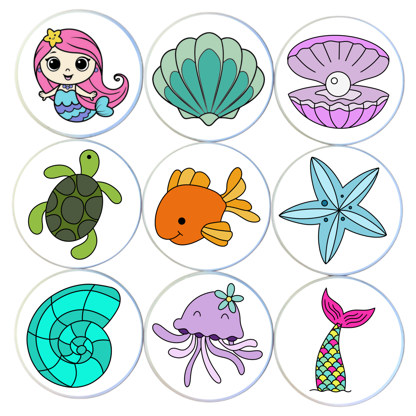UNDER THE SEA MINI MAGNET SET
