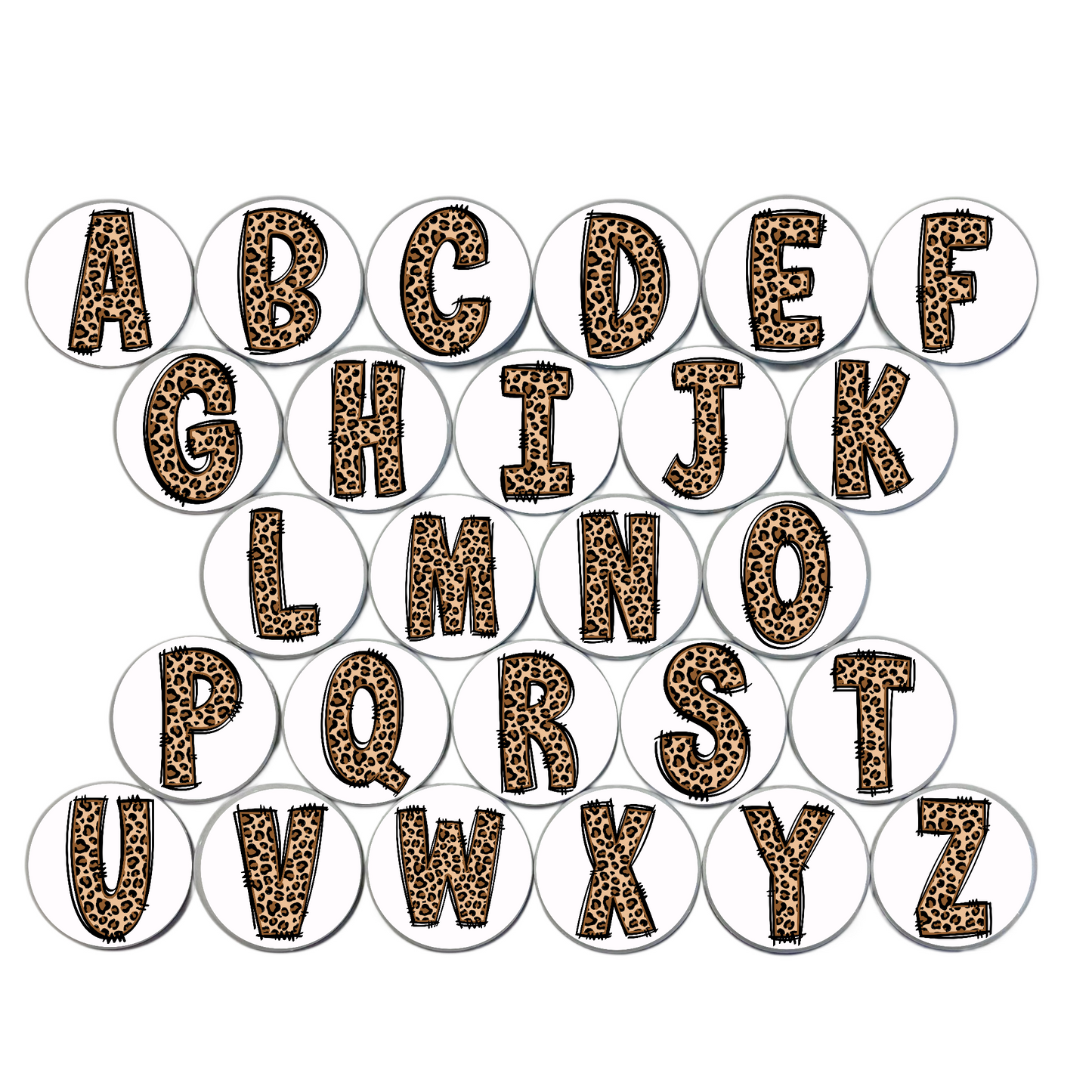 Cheetah Alphabet Magnets