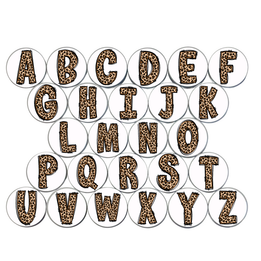 Cheetah Alphabet Magnets