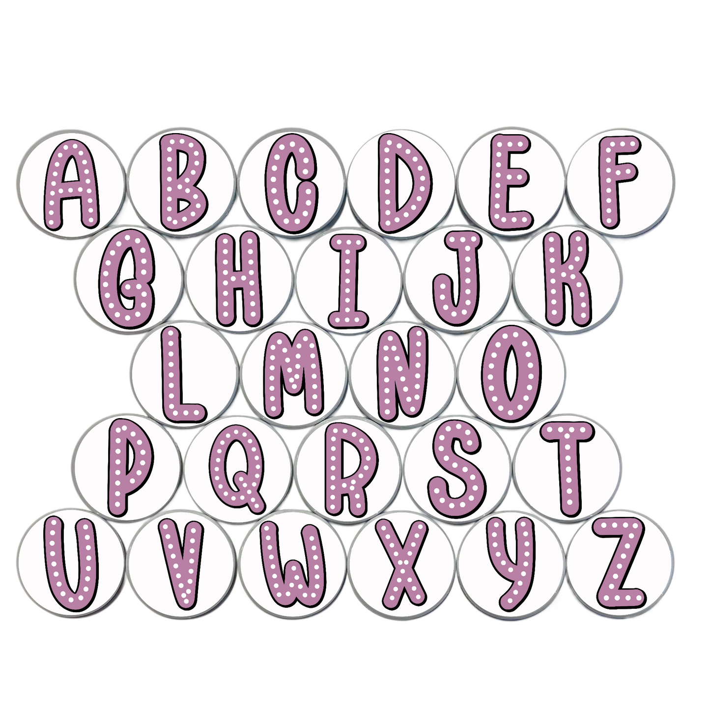 Purple Alphabet Magnets