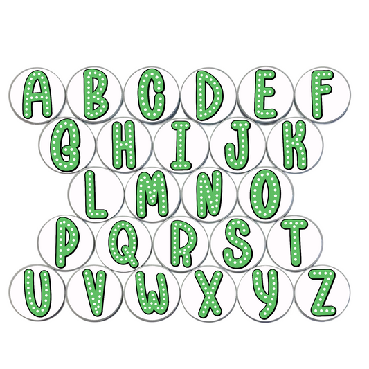 Green Alphabet Magnets