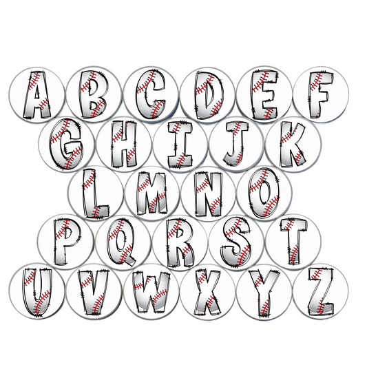 Baseball Alphabet Magnets