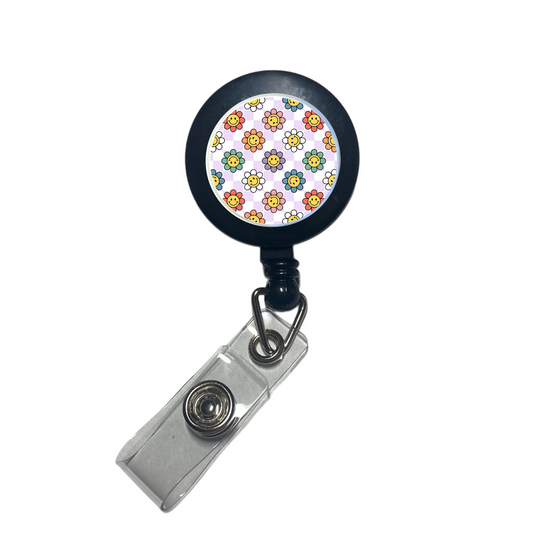 SMILEY DAISY BADGE REEL
