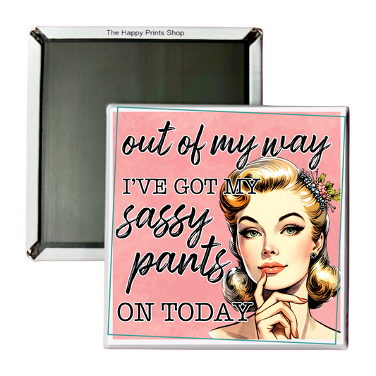 SASSY PANTS 2X2 MAGNET