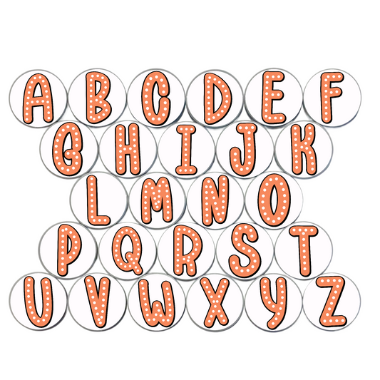 Orange Alphabet Magnets