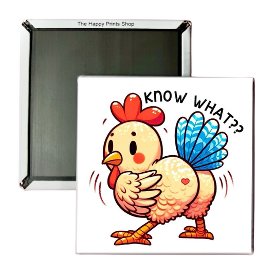 CHICKEN BUTT 2X2 MAGNET