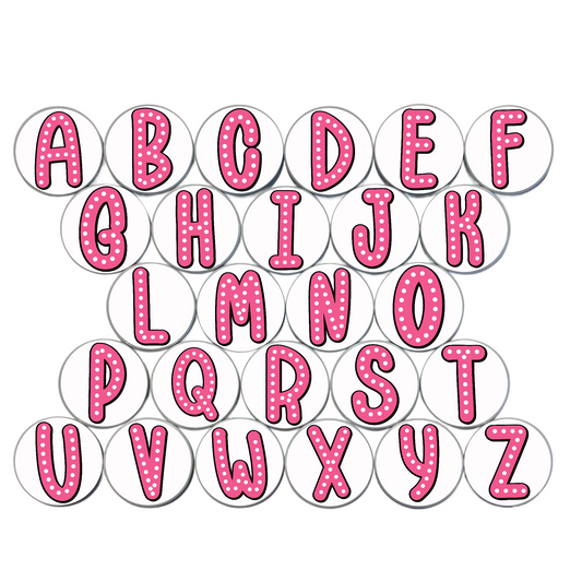Pink Alphabet Magnets