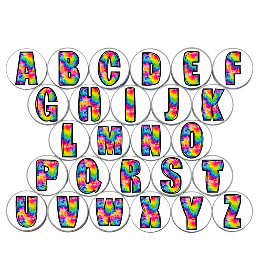 Tie-Dye Alphabet Magnets