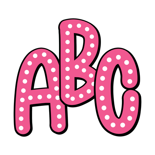 Pink Alphabet Magnets