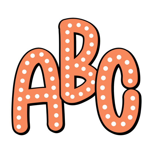 Orange Alphabet Magnets