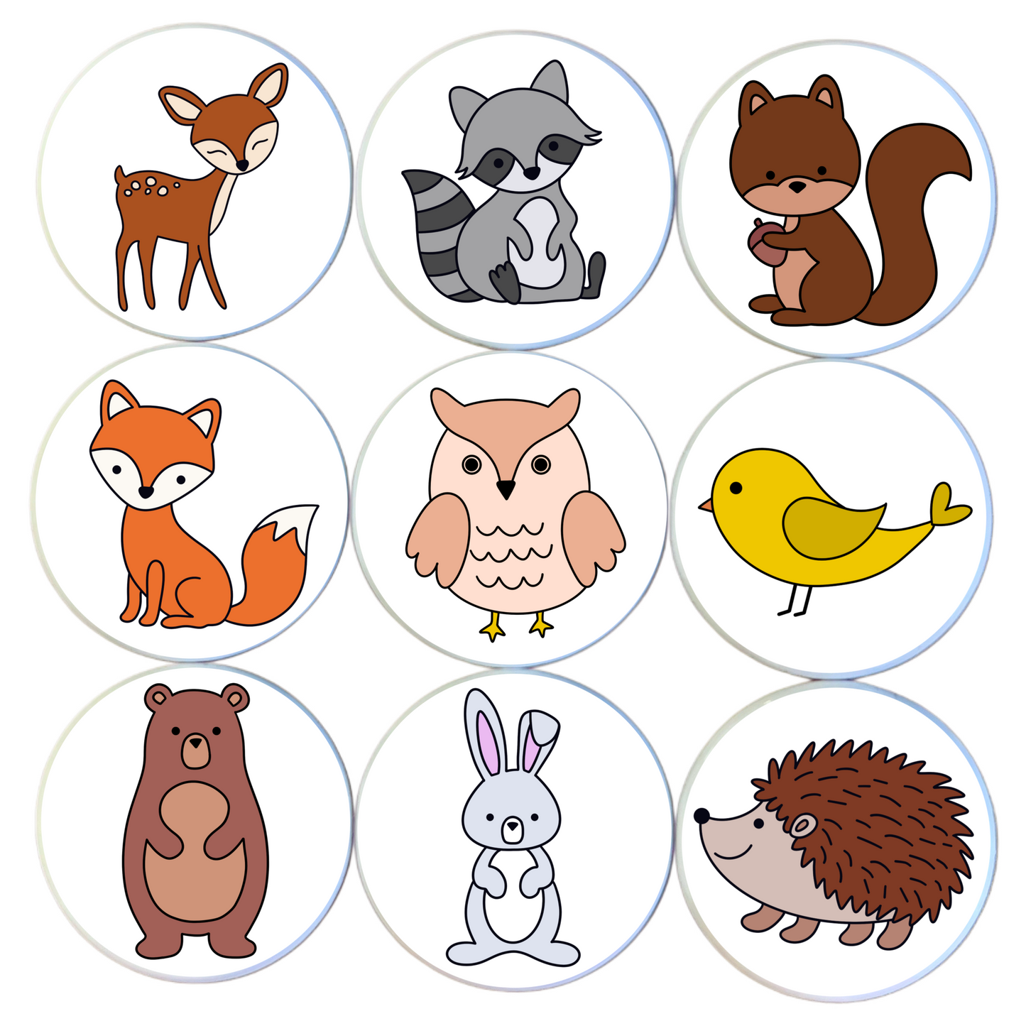 FOREST FRIENDS MINI MAGNET SET