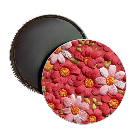 Embroidered Flower Jumbo Magnet
