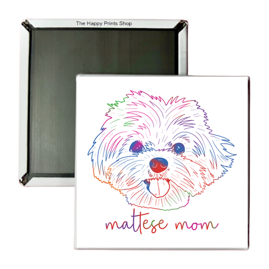 MALTESE MOM 2X2 MAGNET
